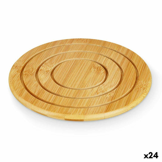 Σουπλά Kinvara Φυσικό Bamboo Στρόγγυλο 19 x 1 x 19 cm (24 Μονάδες)