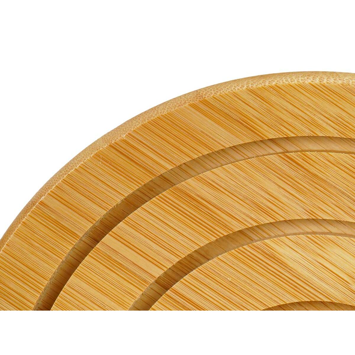 Σουπλά Kinvara Φυσικό Bamboo Στρόγγυλο 19 x 1 x 19 cm (24 Μονάδες)