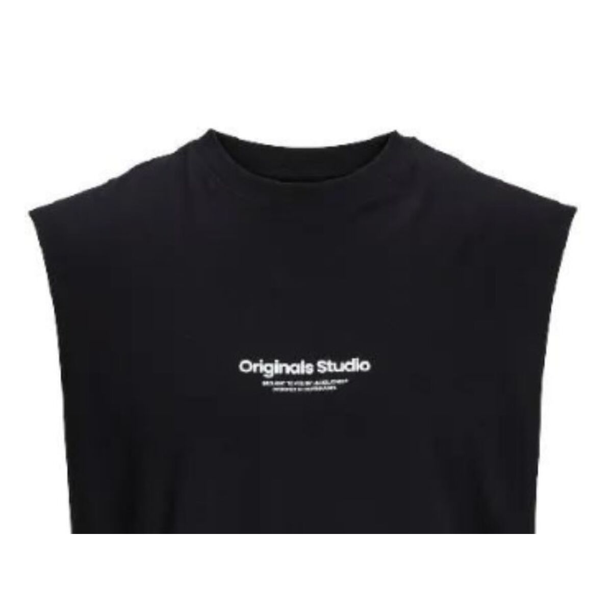 Αμάνικο Ανδρικό Μπλουζάκι Jack & Jones Jovesterbro Μαύρο