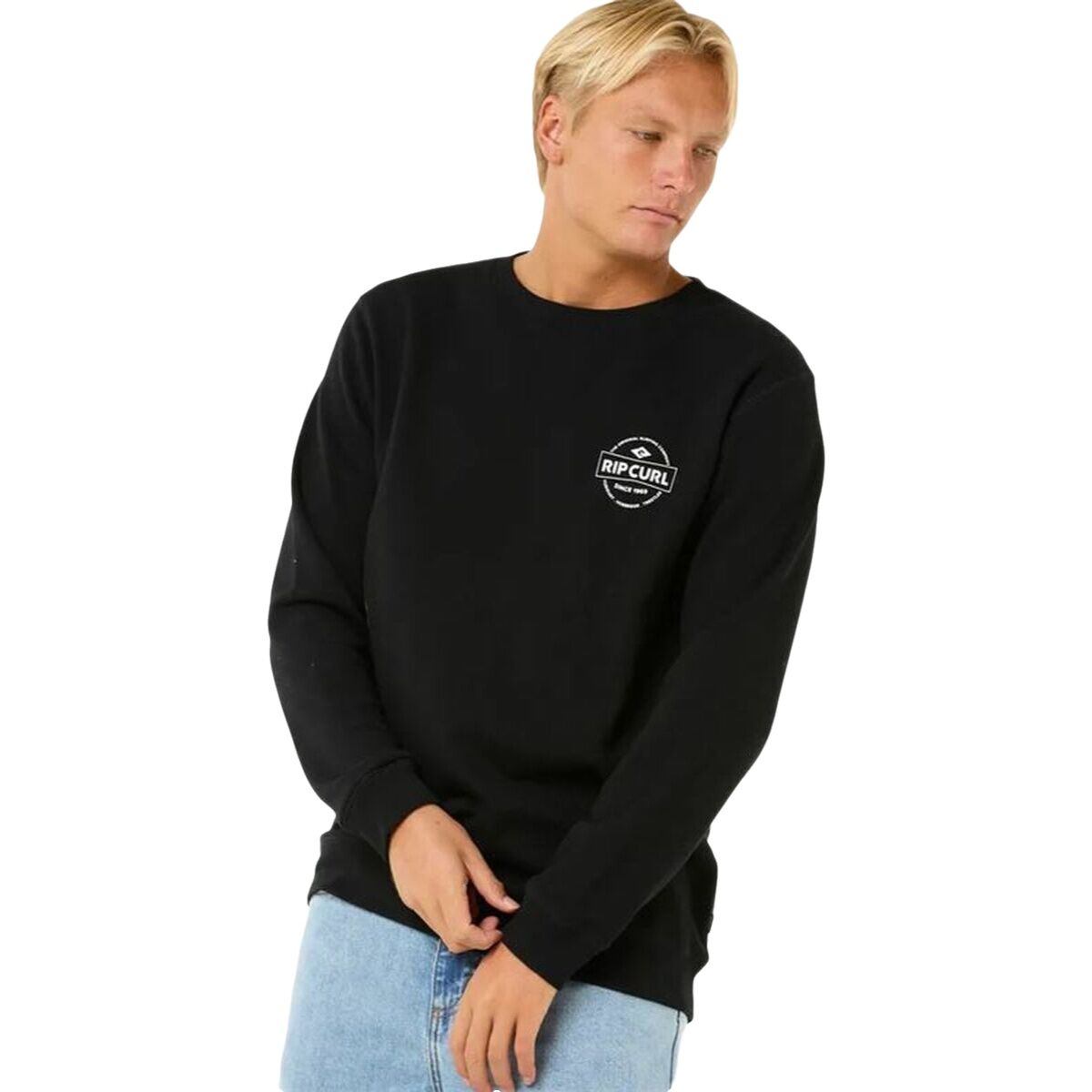 Ανδρικό Φούτερ χωρίς Κουκούλα Rip Curl Stapler Crew Μαύρο