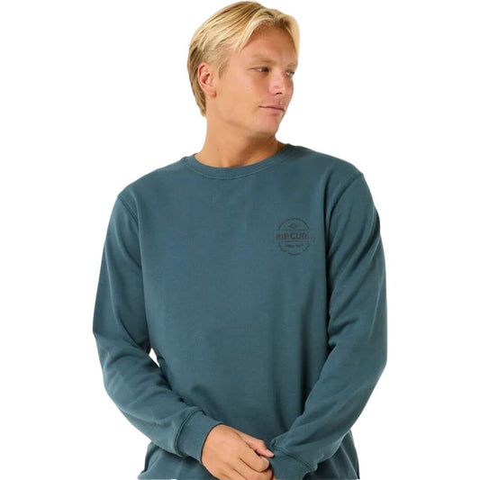 Ανδρικό Φούτερ χωρίς Κουκούλα Rip Curl Stapler Crew Μπλε