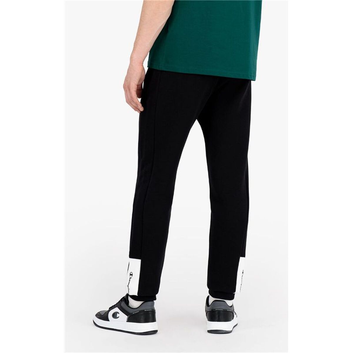 Μακρύ Αθλητικό Παντελόνι Champion Rib Cuff Color Block Μαύρο Άντρες