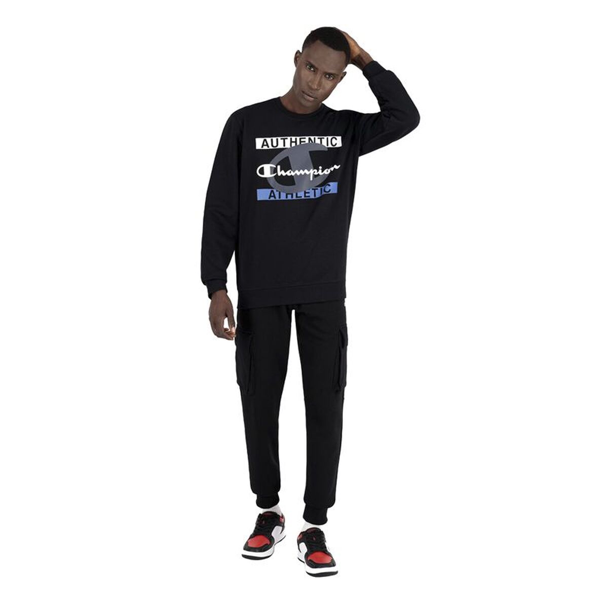 Ανδρικό Φούτερ χωρίς Κουκούλα Champion Authentic Athletic M Μαύρο