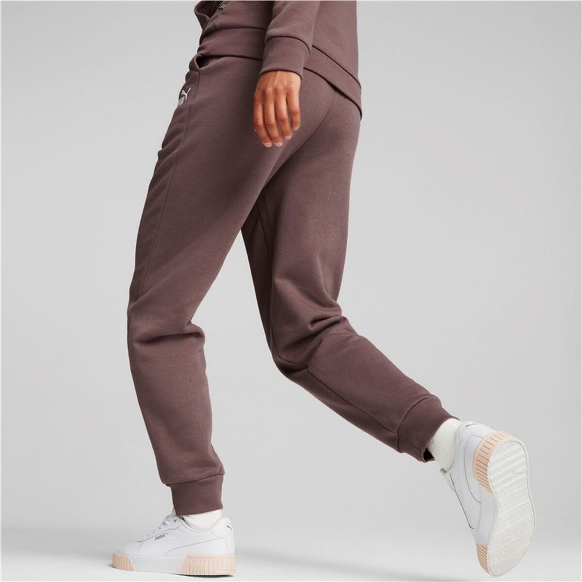 Μακρύ Αθλητικό Παντελόνι Puma ESS+ Embroidery High-W Καφέ Γυναίκα
