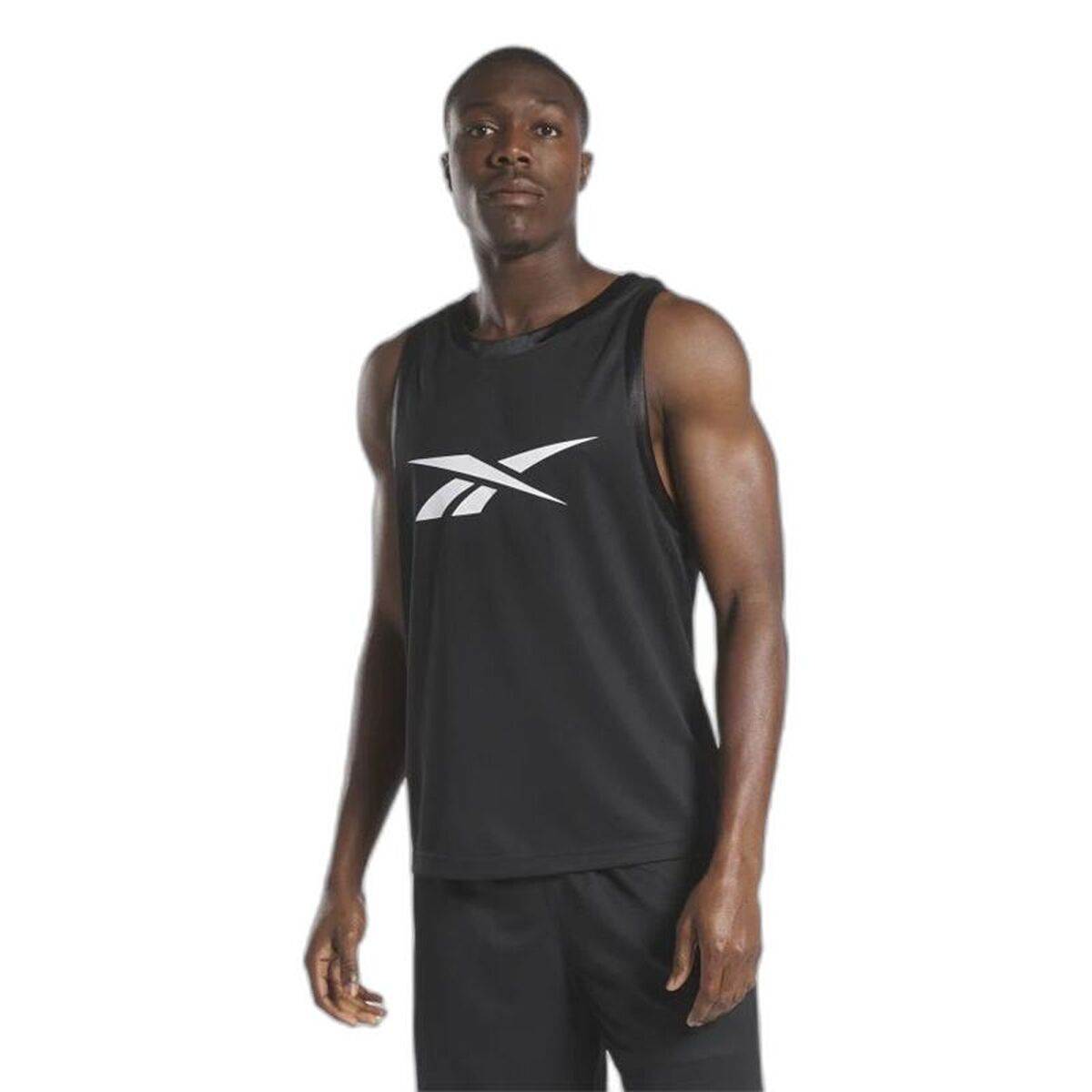 Μπλουζάκι μπάσκετ Reebok Basketball Mesh Μαύρο
