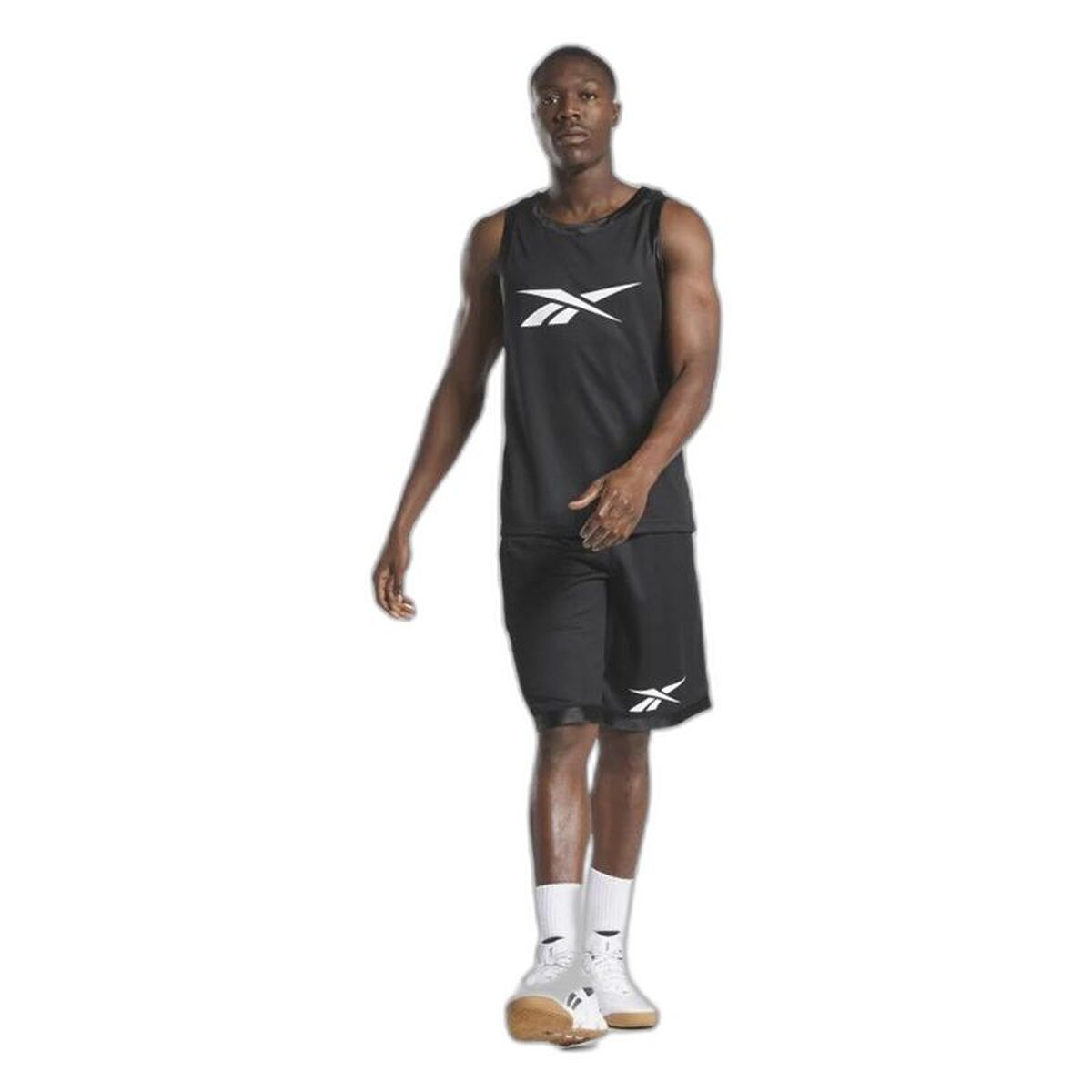 Μπλουζάκι μπάσκετ Reebok Basketball Mesh Μαύρο