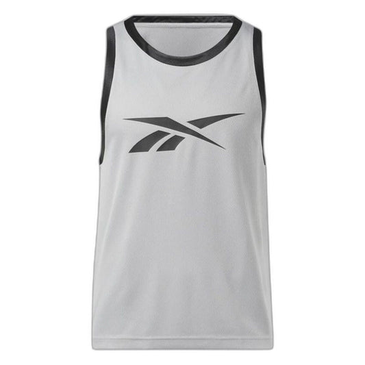 Μπλουζάκι μπάσκετ Reebok Basketball Mesh Ανοιχτό Γκρι