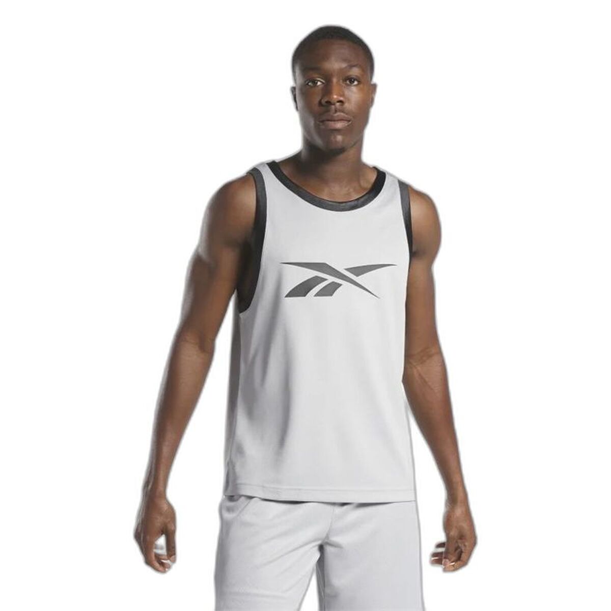 Μπλουζάκι μπάσκετ Reebok Basketball Mesh Ανοιχτό Γκρι