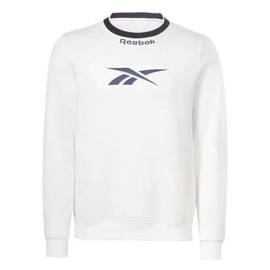 Ανδρικό Φούτερ χωρίς Κουκούλα Reebok Identity Arch Logo Fleece Λευκό
