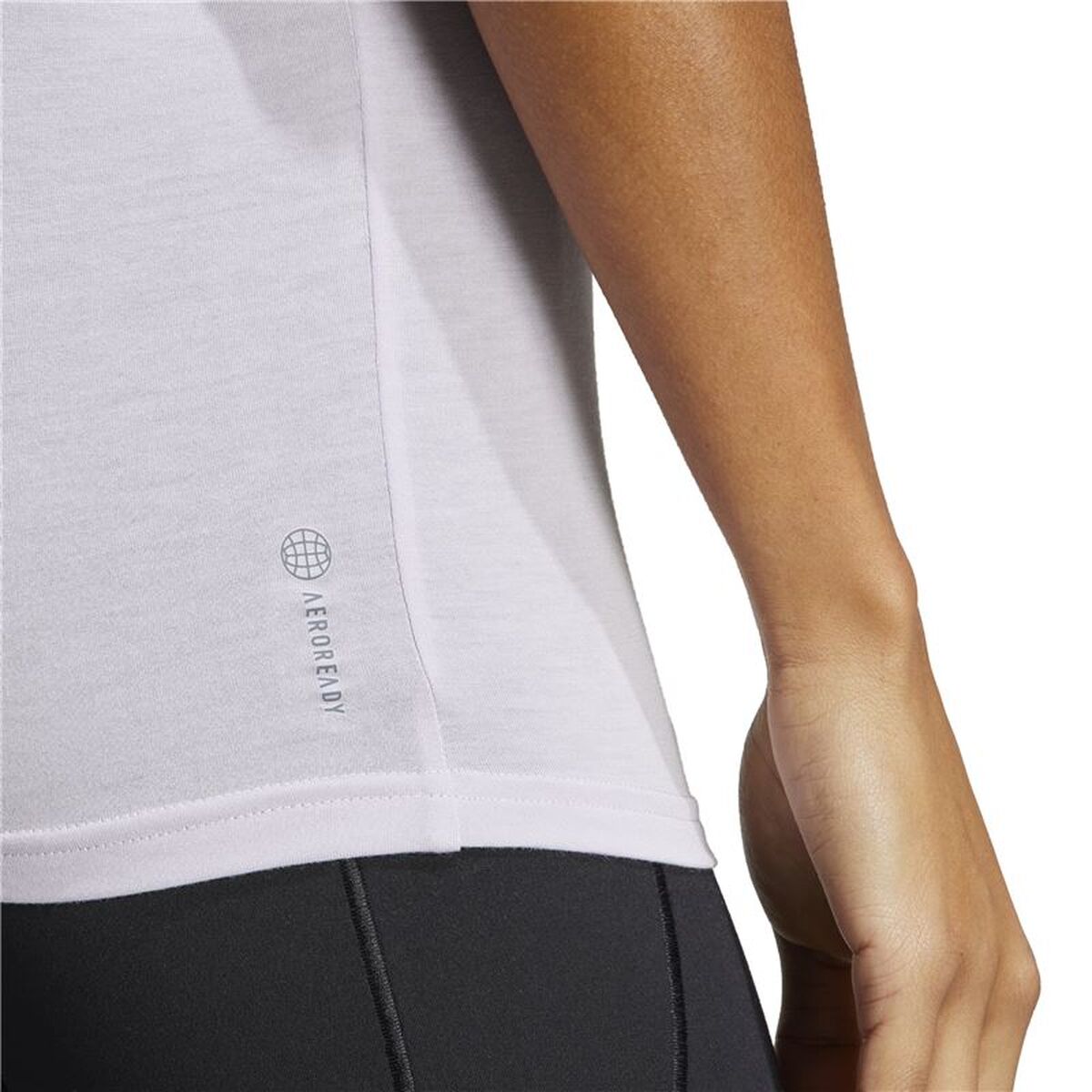 Γυναικεία Μπλούζα με Κοντό Μανίκι Adidas Yoga Studio Oversized Λιλά