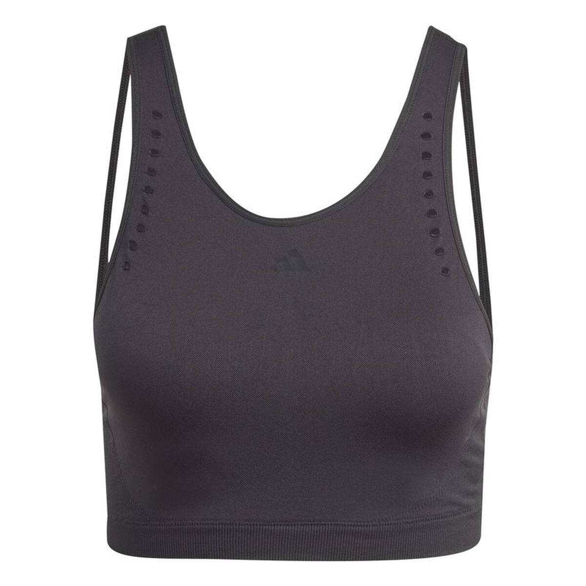 Αθλητικό σουτιέν Adidas Aeroknit Light-Support Μαύρο