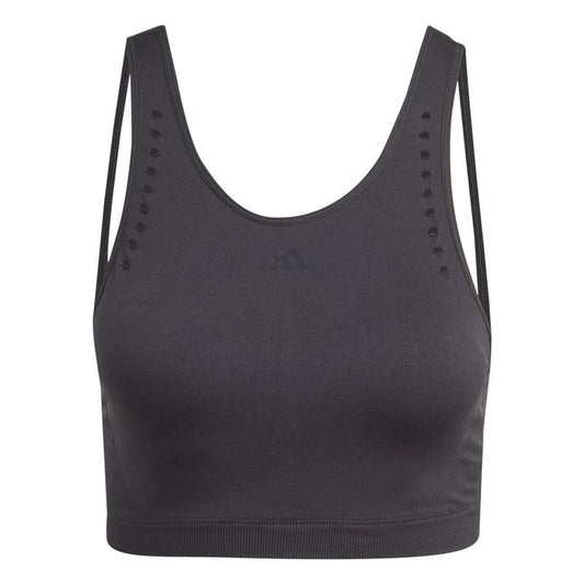 Αθλητικό σουτιέν Adidas Aeroknit Light-Support Μαύρο