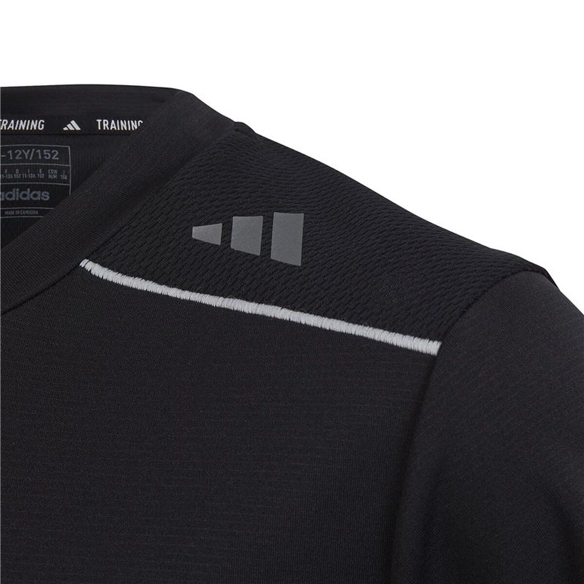 Παιδικό Μπλούζα με Κοντό Μανίκι Adidas Aeroready Μαύρο