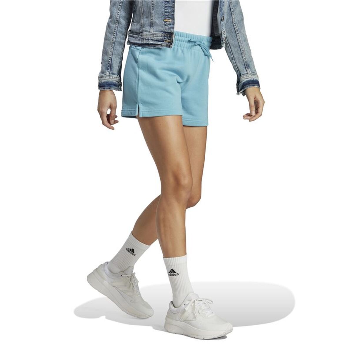 Γυναικεία Αθλητικά Σορτς Adidas Linear Ανοιχτό Κυανό