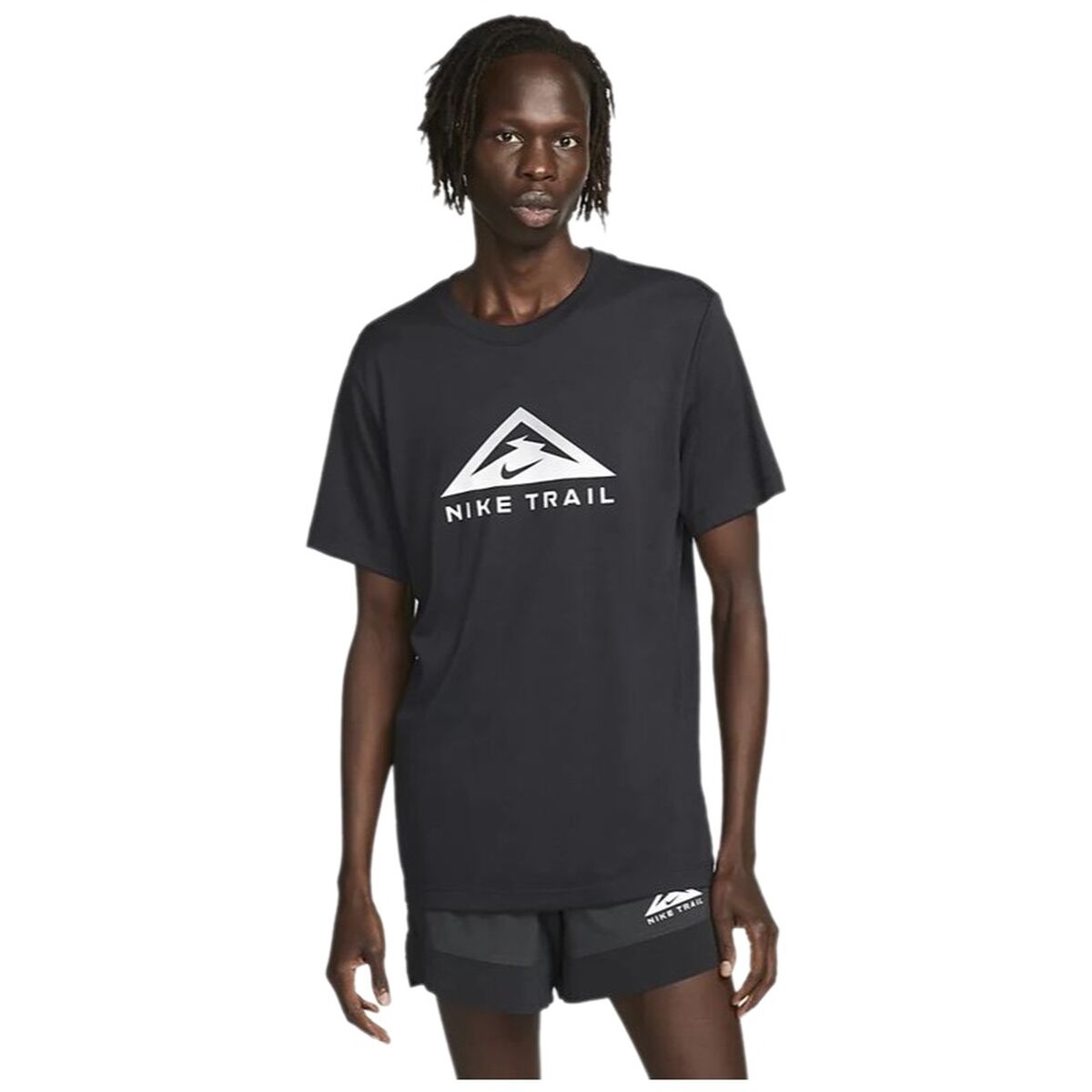 Ανδρική Μπλούζα με Κοντό Μανίκι Nike Μαύρο