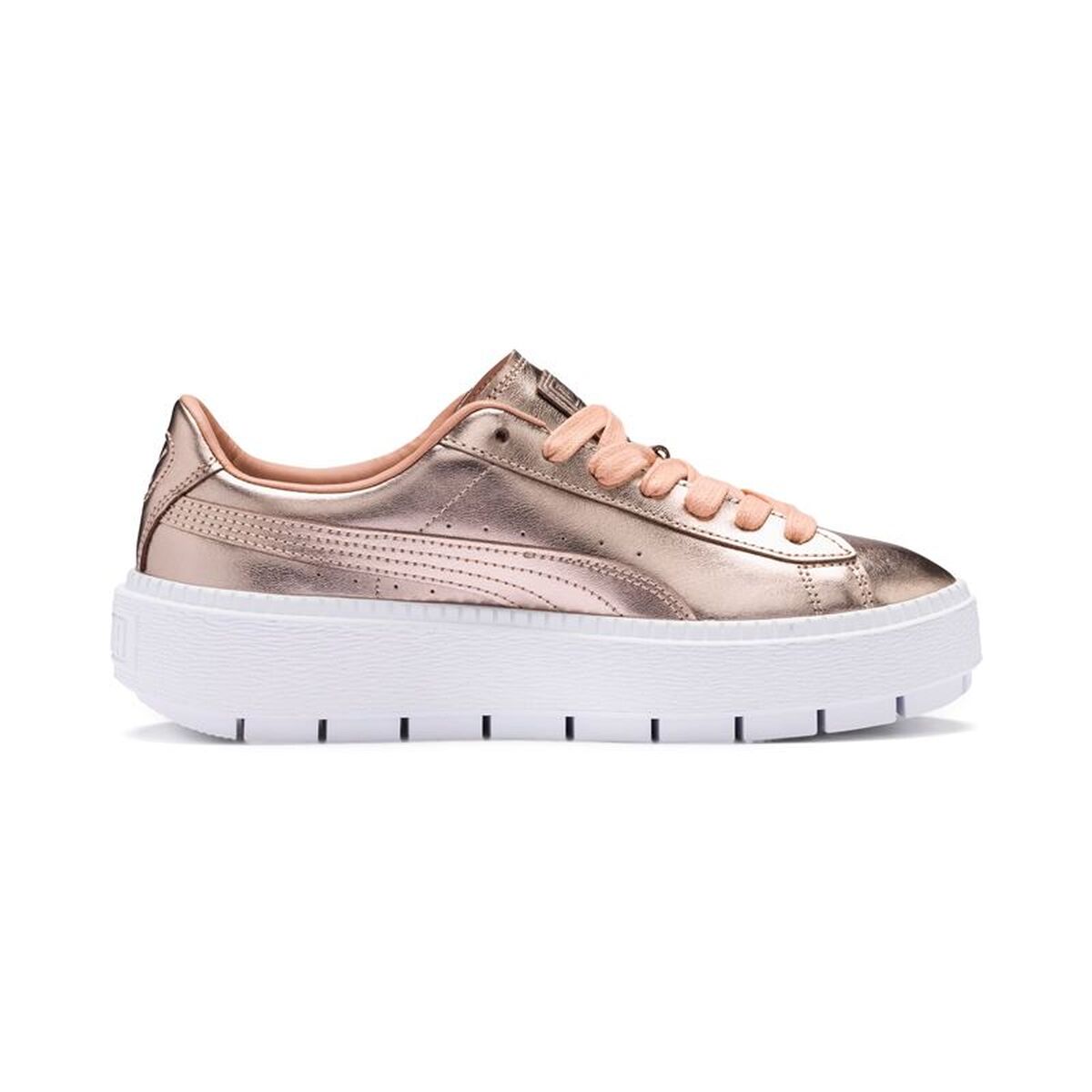 Γυναικεία Αθλητικά Παπούτσια Puma Basket Platform Trace Luxe Καφέ