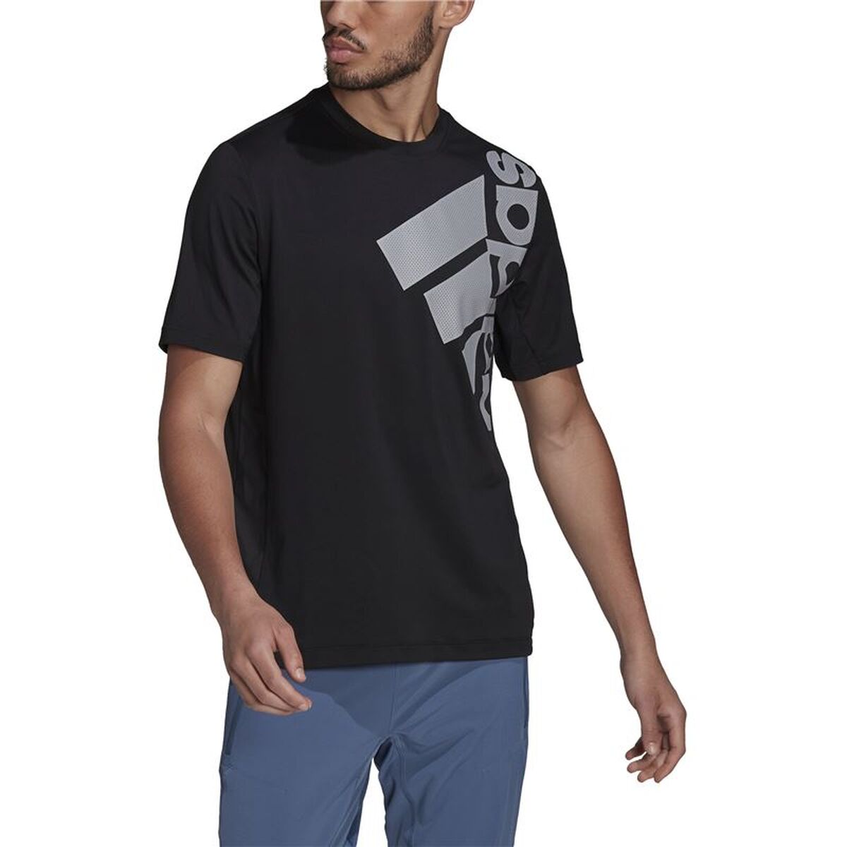 Ανδρική Μπλούζα με Κοντό Μανίκι Adidas Big Badge Μαύρο