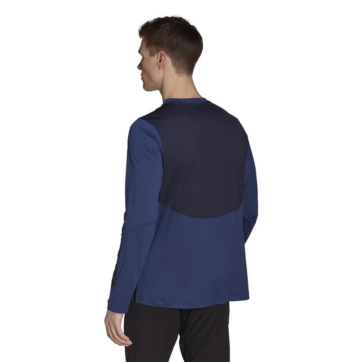 Ανδρική Μπλούζα με Κοντό Μανίκι Adidas 1/4-Zip Σκούρο μπλε