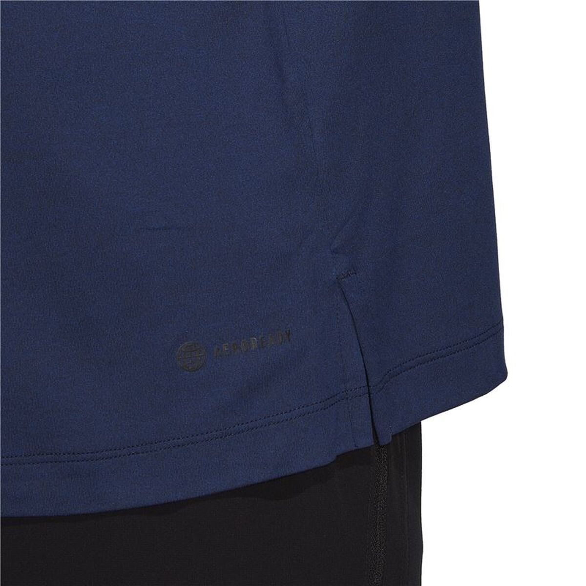 Ανδρική Μπλούζα με Κοντό Μανίκι Adidas 1/4-Zip Σκούρο μπλε