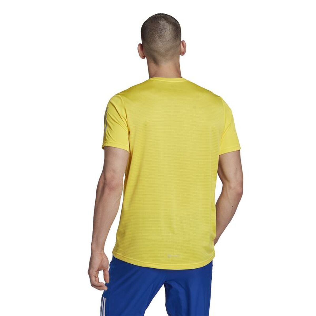 Ανδρική Μπλούζα με Κοντό Μανίκι Adidas Κίτρινο