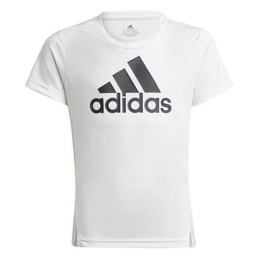 Παιδικό Μπλούζα με Κοντό Μανίκι Adidas Λευκό