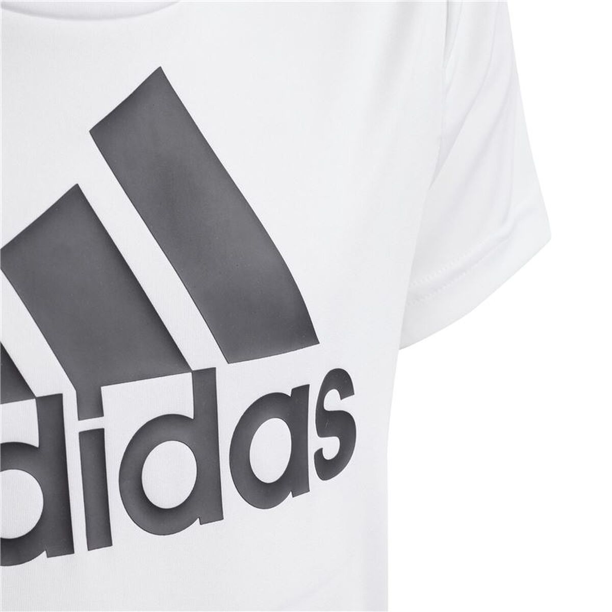 Παιδικό Μπλούζα με Κοντό Μανίκι Adidas Λευκό