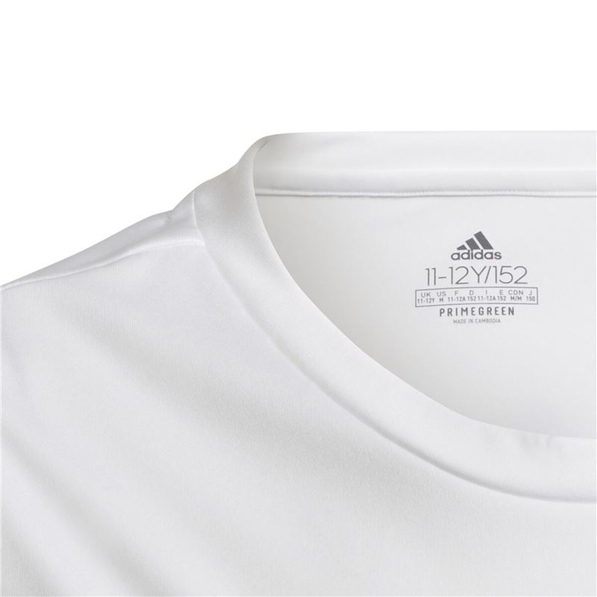 Παιδικό Μπλούζα με Κοντό Μανίκι Adidas Λευκό