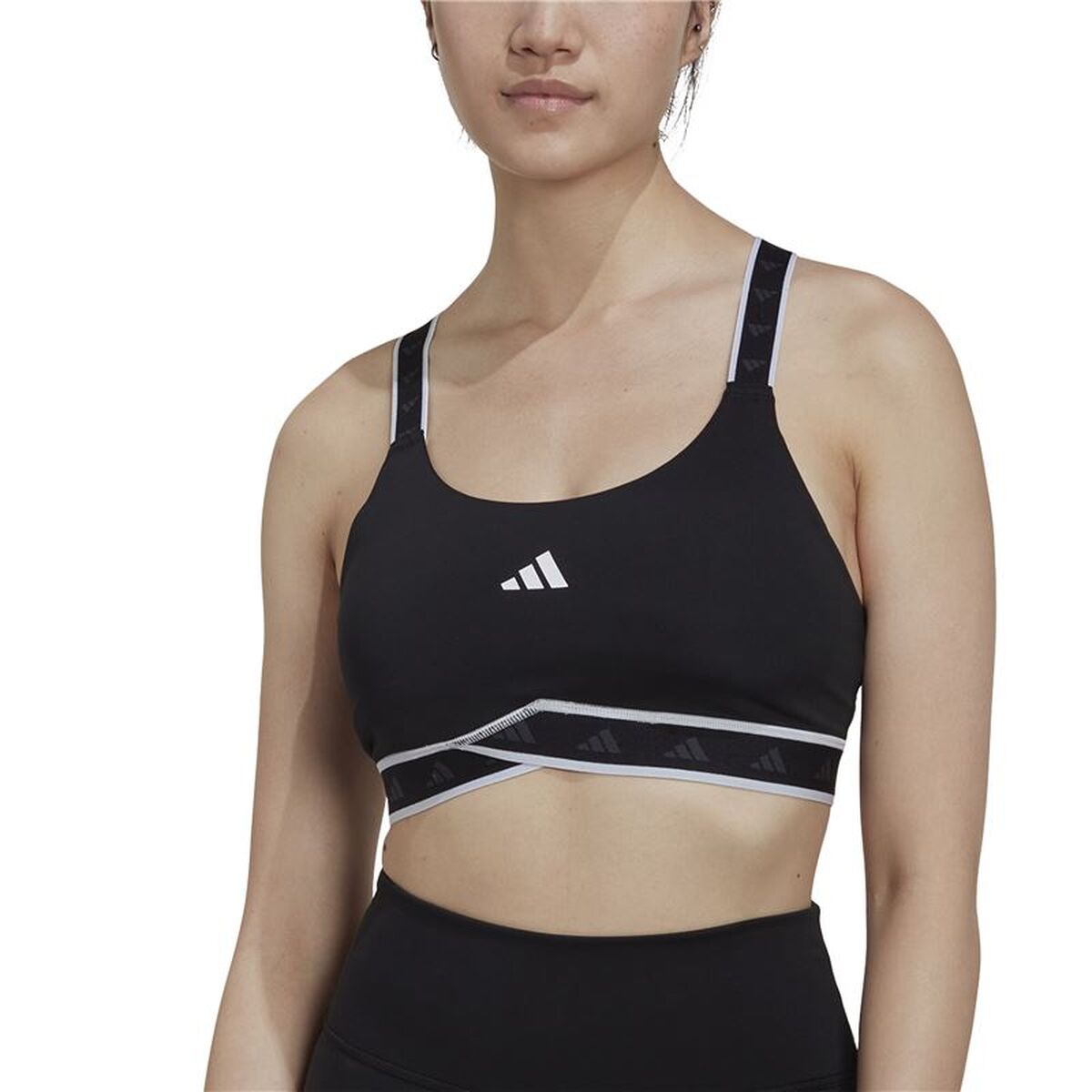 Αθλητικό σουτιέν Adidas Μαύρο