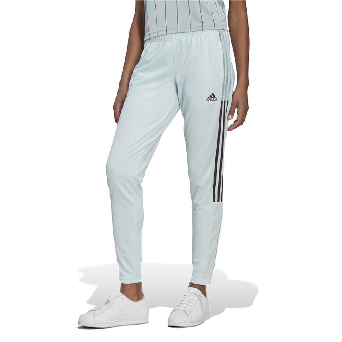 Μακρύ Αθλητικό Παντελόνι Adidas Ανοιχτό Κυανό Γυναίκα