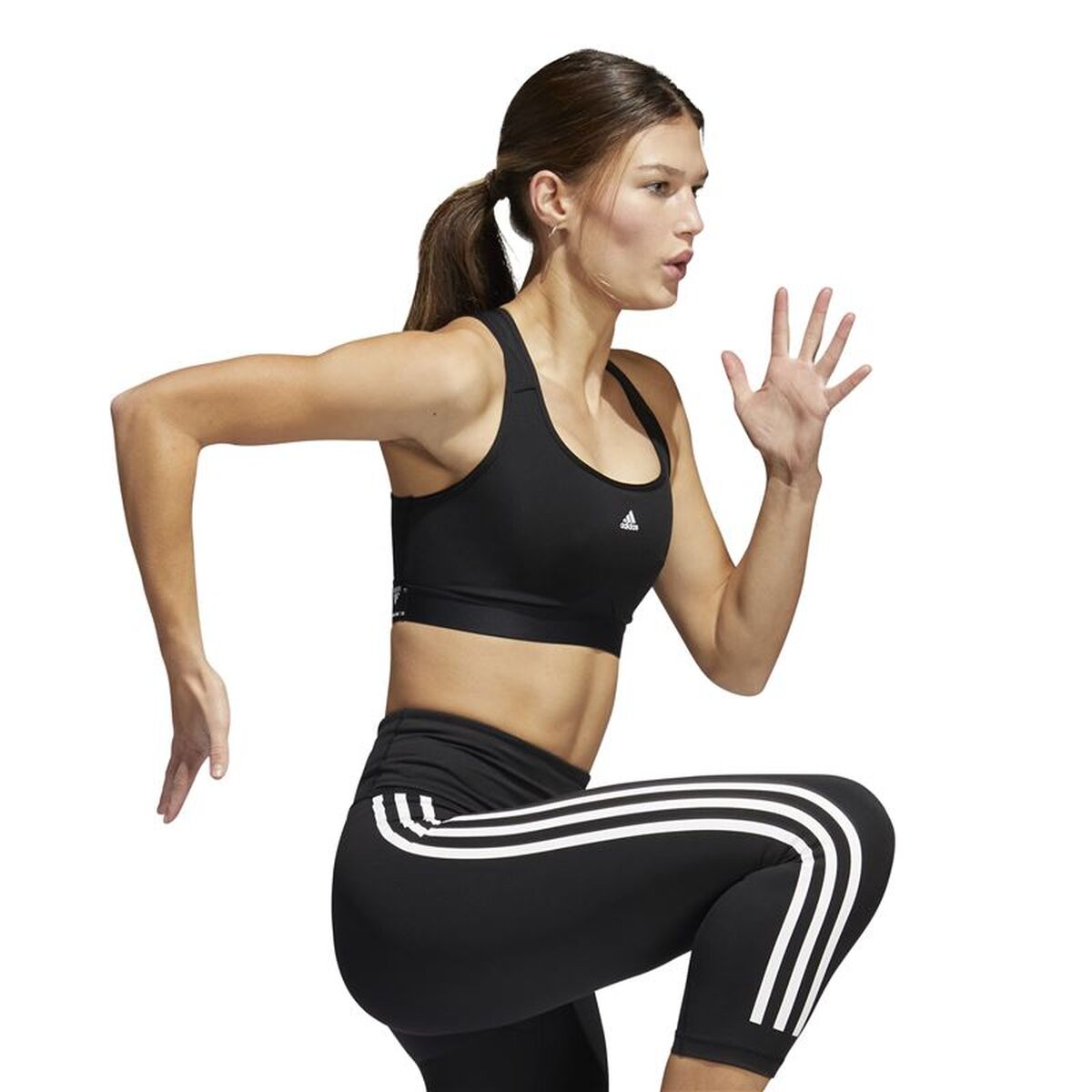 Αθλητικό σουτιέν Adidas Pwr Ms Pd Μαύρο