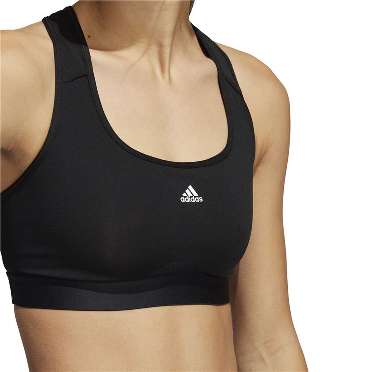 Αθλητικό σουτιέν Adidas Pwr Ms Pd Μαύρο