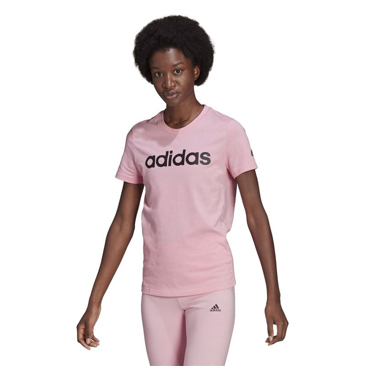 Γυναικεία Μπλούζα με Κοντό Μανίκι Adidas Ροζ