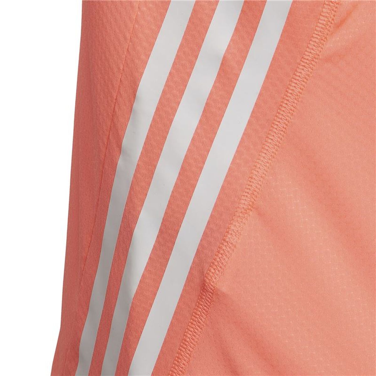 Παιδικό Μπλούζα με Κοντό Μανίκι Adidas Aeroready 3 Bandas Salmon