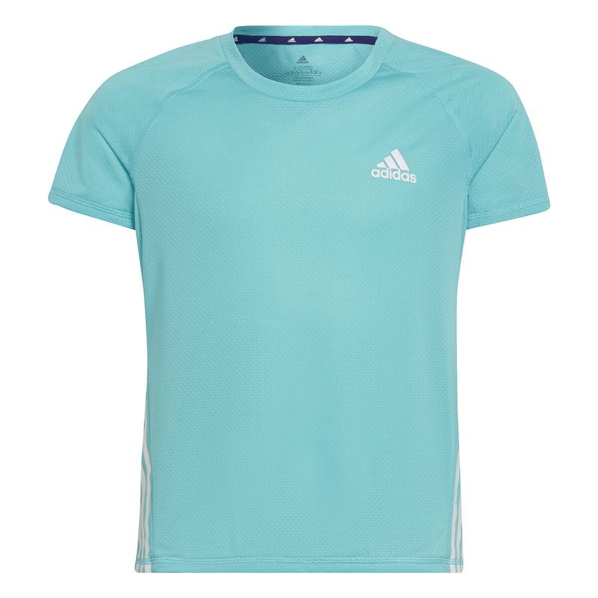 Παιδικό Μπλούζα με Κοντό Μανίκι Adidas AEROREADY Ακουαμαρίνης
