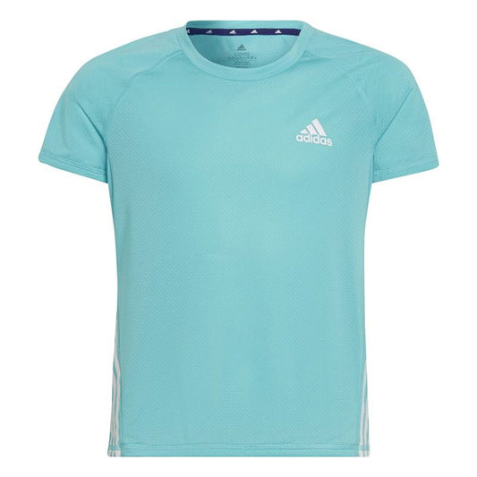 Παιδικό Μπλούζα με Κοντό Μανίκι Adidas AEROREADY Ακουαμαρίνης
