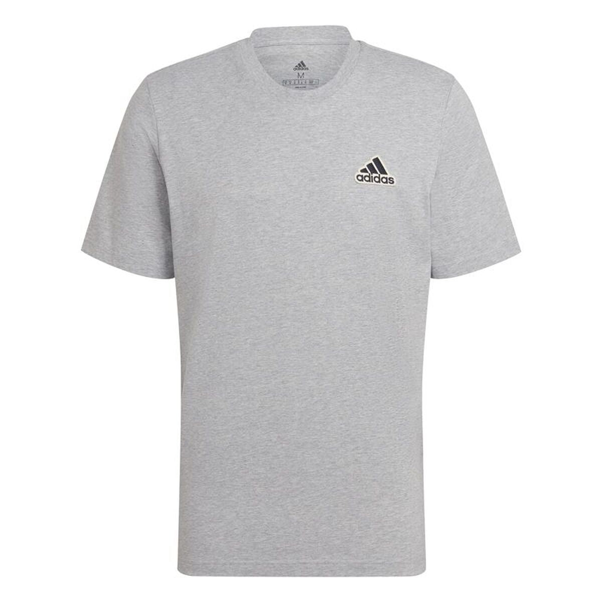 Ανδρική Μπλούζα με Κοντό Μανίκι Adidas Essentials Feelcomfy Ανοιχτό Γκρι