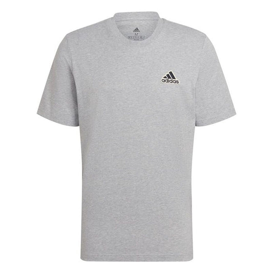 Ανδρική Μπλούζα με Κοντό Μανίκι Adidas Essentials Feelcomfy Ανοιχτό Γκρι