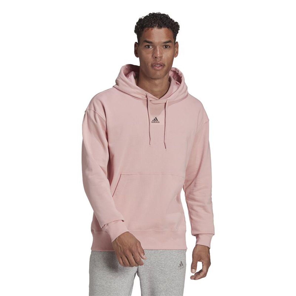 Ανδρικό Φούτερ με Κουκούλα Adidas Essentials M Ροζ