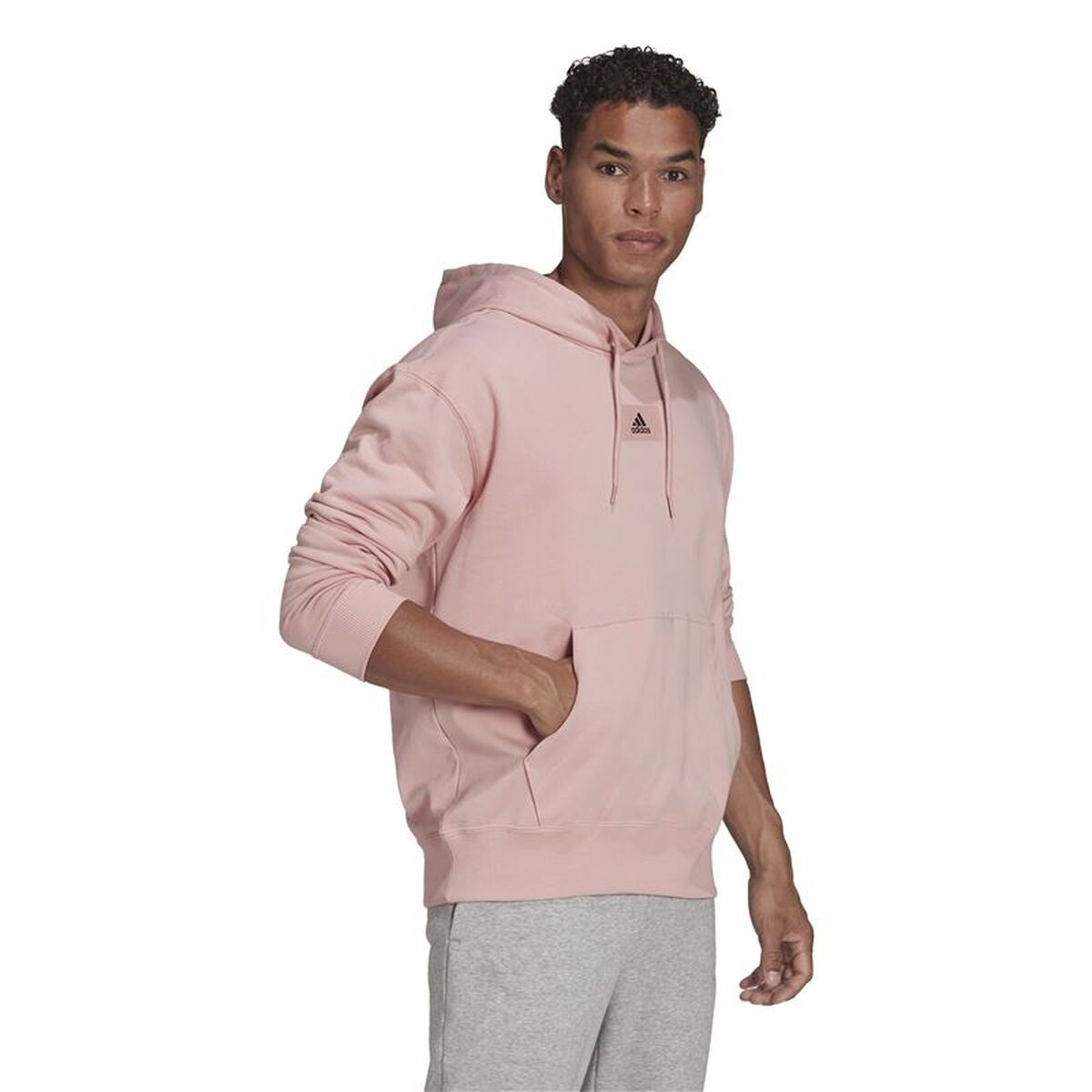 Ανδρικό Φούτερ με Κουκούλα Adidas Essentials M Ροζ