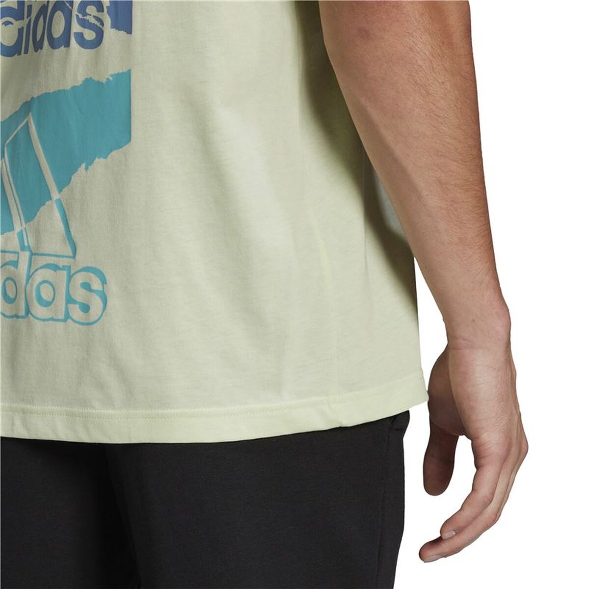 Ανδρική Μπλούζα με Κοντό Μανίκι Adidas Essentials brandlove Κίτρινο