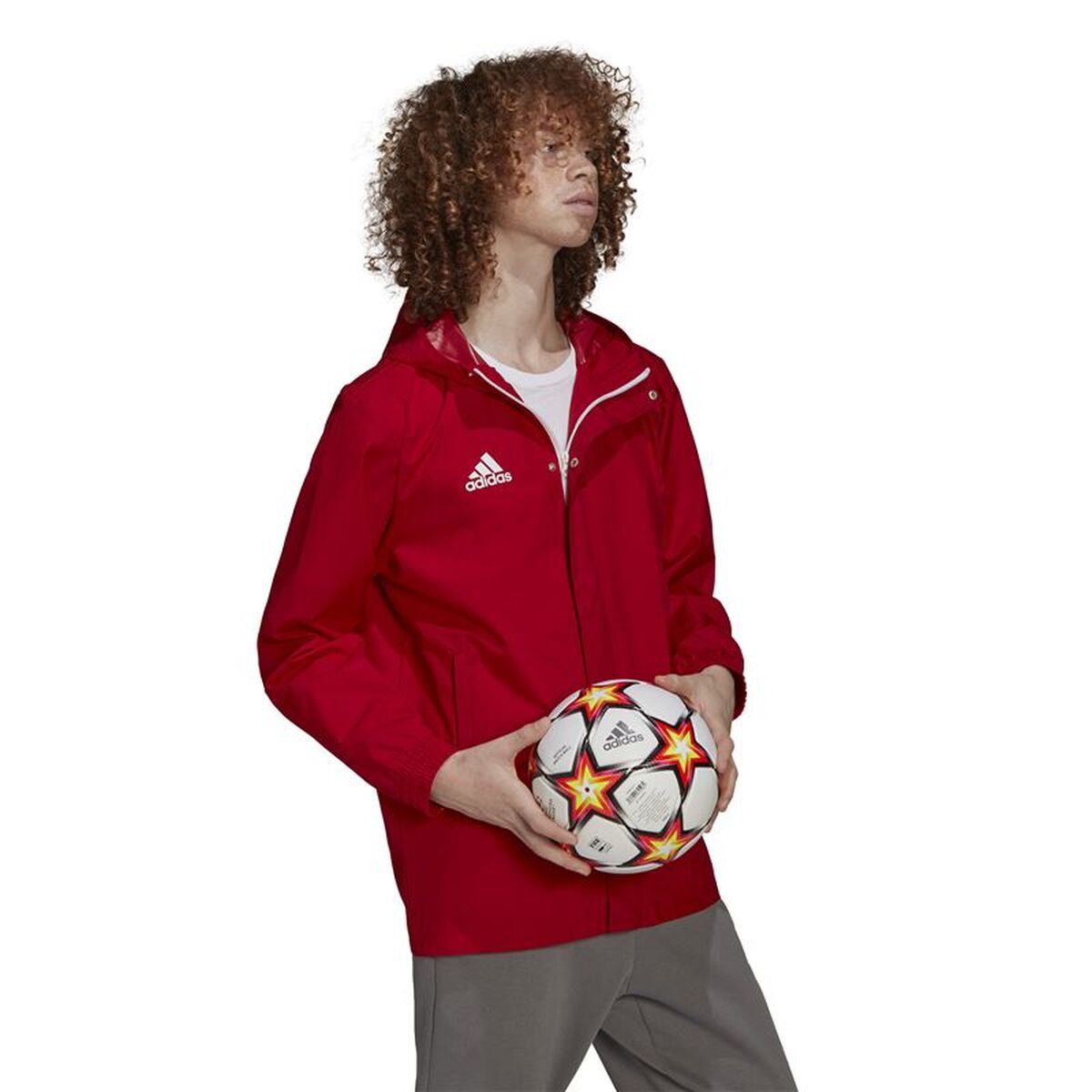 Ανδρικό Αθλητικό Mπουφάν Adidas Entrada 22 Κόκκινο