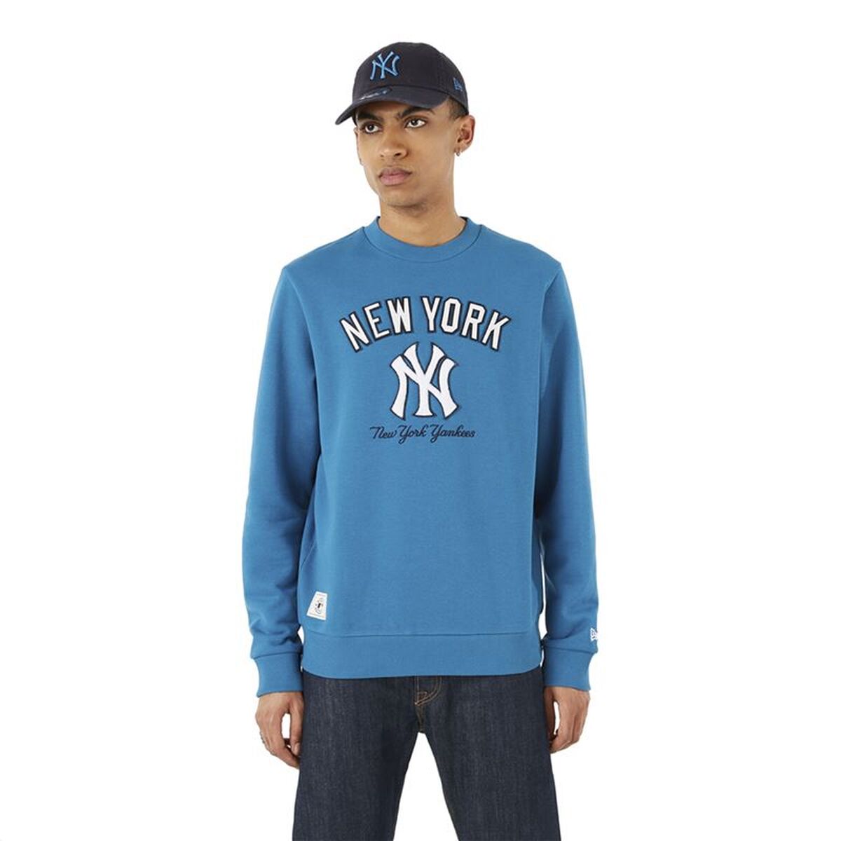 Ανδρικό Φούτερ χωρίς Κουκούλα New Era MLB Heritage New York Yankees M Blue Μπλε