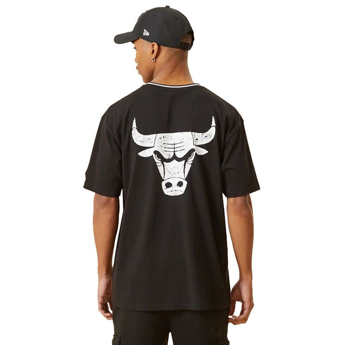 Μπλουζάκι μπάσκετ New Era Chicago Bulls Graphic M Μαύρο