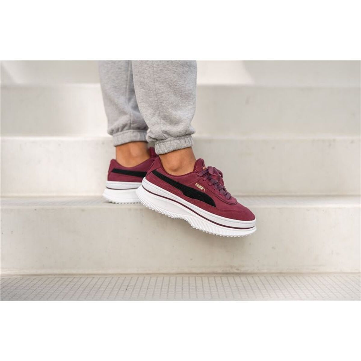 Γυναικεία Casual Παπούτσια Puma deva Suede Σκούρο Κόκκινο