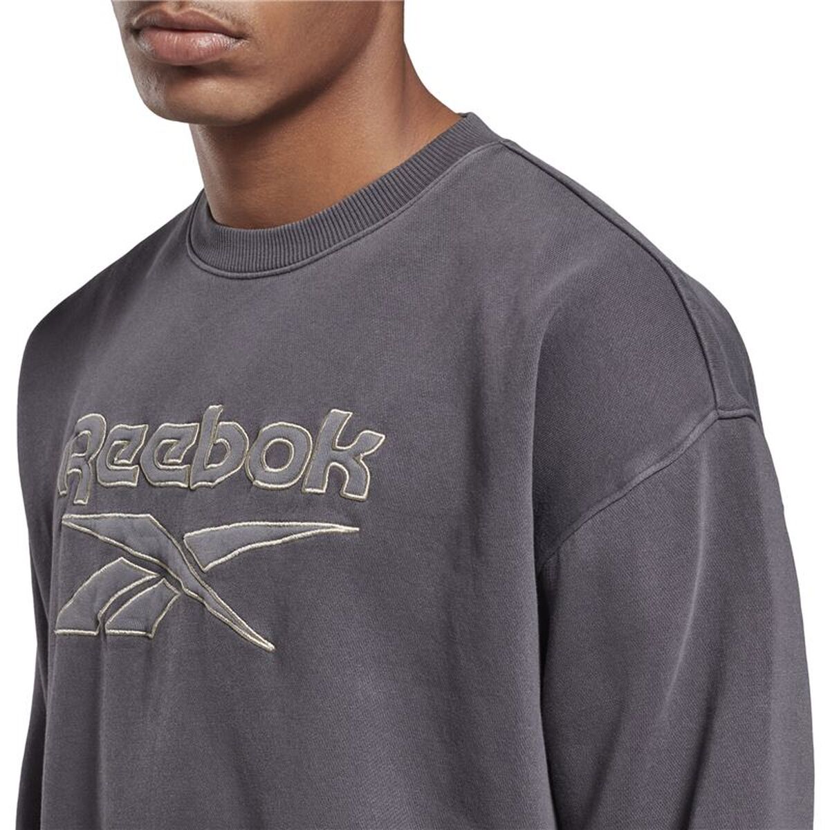Ανδρικό Φούτερ χωρίς Κουκούλα Reebok Classics Premium Ανοιχτό Γκρι
