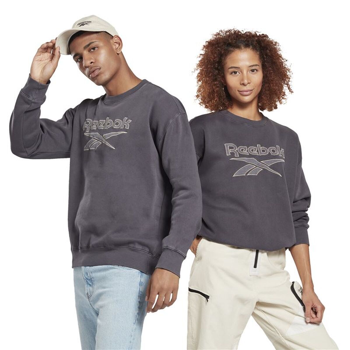 Ανδρικό Φούτερ χωρίς Κουκούλα Reebok Classics Premium Ανοιχτό Γκρι