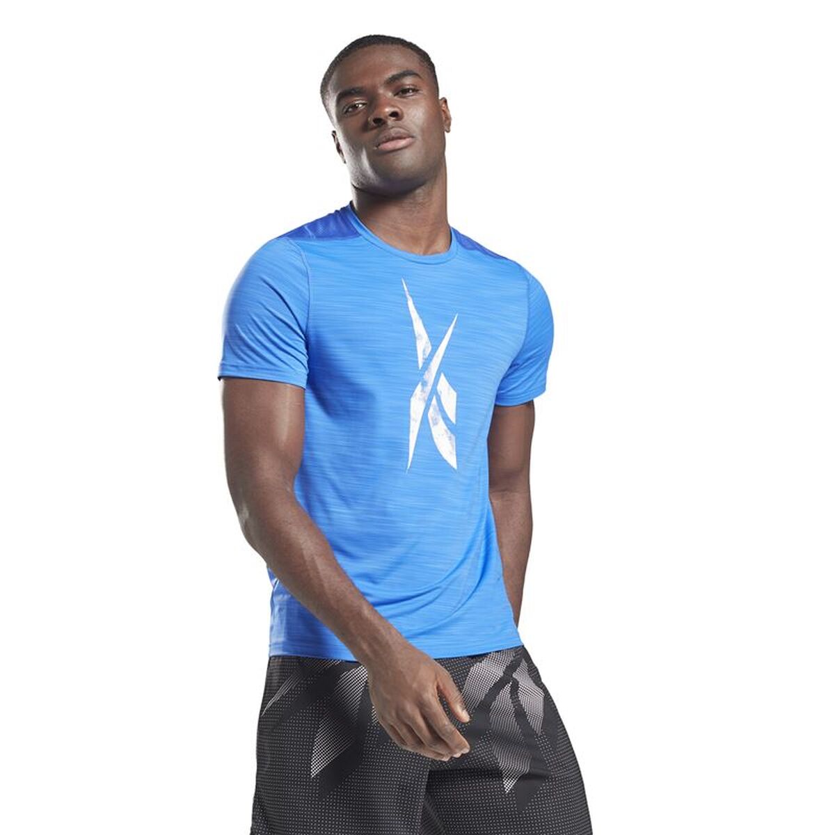Ανδρική Μπλούζα με Κοντό Μανίκι Reebok Workout Ready Activchill Μπλε
