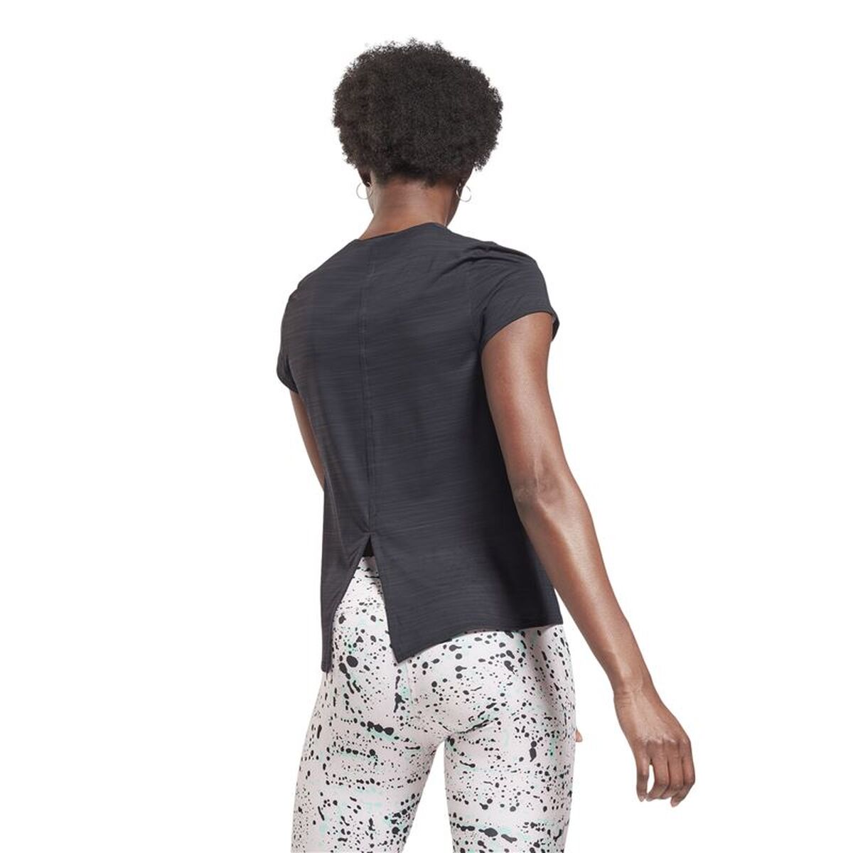 Γυναικεία Μπλούζα με Κοντό Μανίκι Reebok Workout Ready Activchill Μαύρο