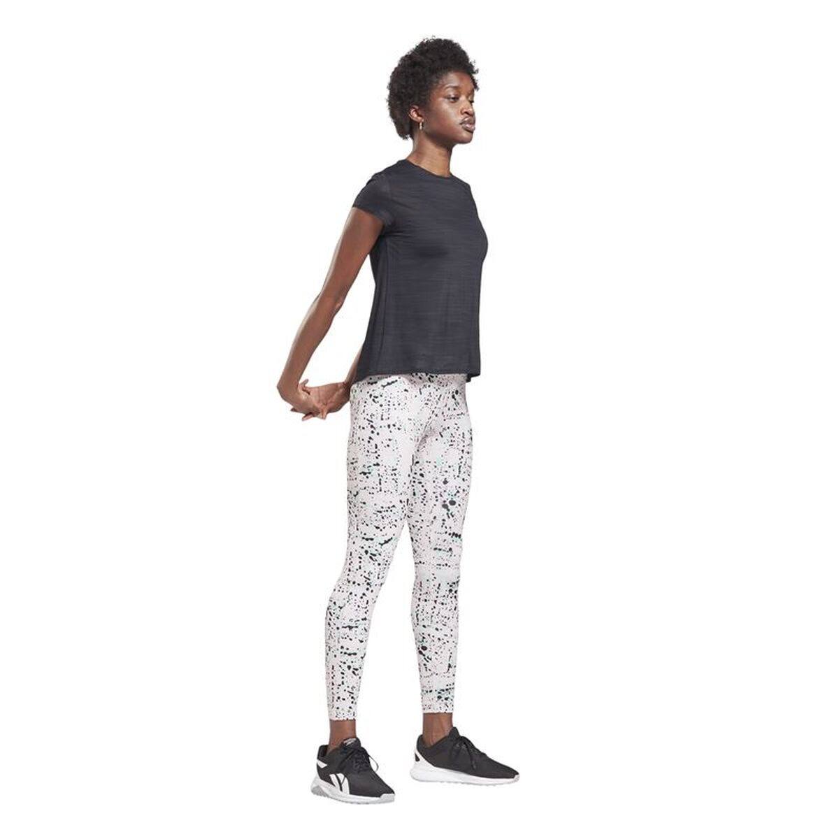 Γυναικεία Μπλούζα με Κοντό Μανίκι Reebok Workout Ready Activchill Μαύρο