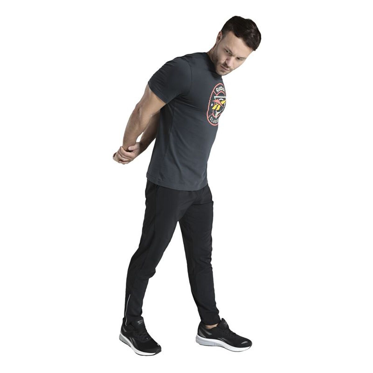 Ανδρική Μπλούζα με Κοντό Μανίκι Reebok Reebok Classic Trail Μαύρο